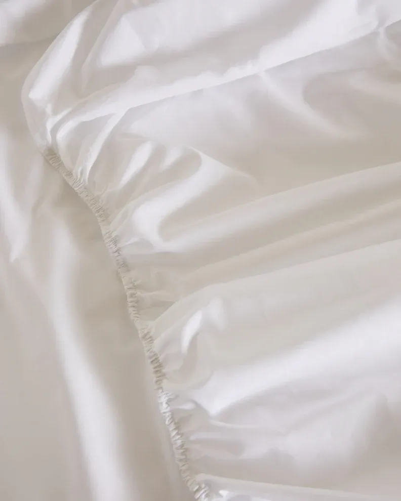 Foxford White Fitted Sheet 300TC Percale