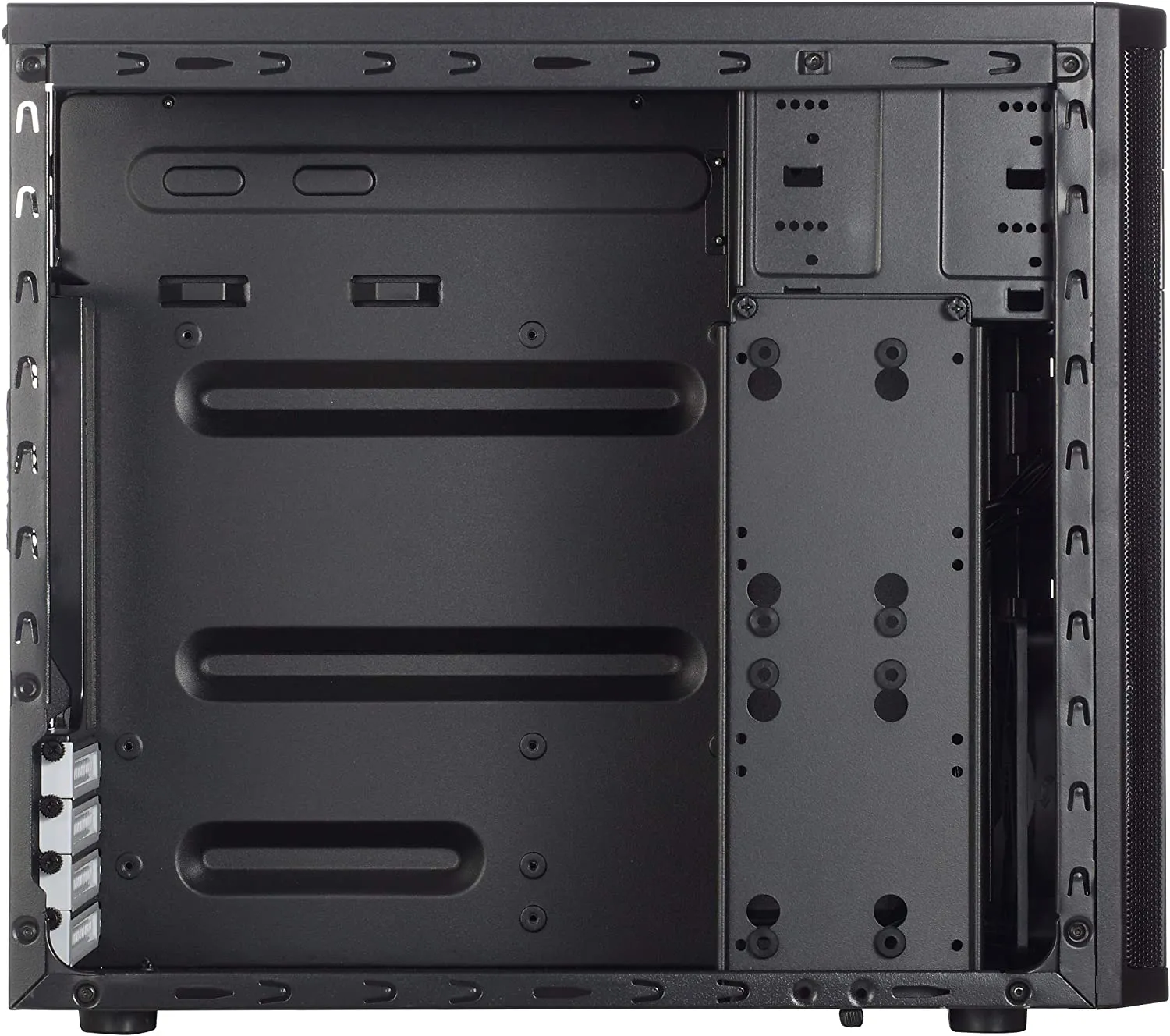 Fractal Design Core 1100 PC Case, Micro-ATX, Brushed Aluminium-look, 350mm GPU Support, No Fans, USB 3.0