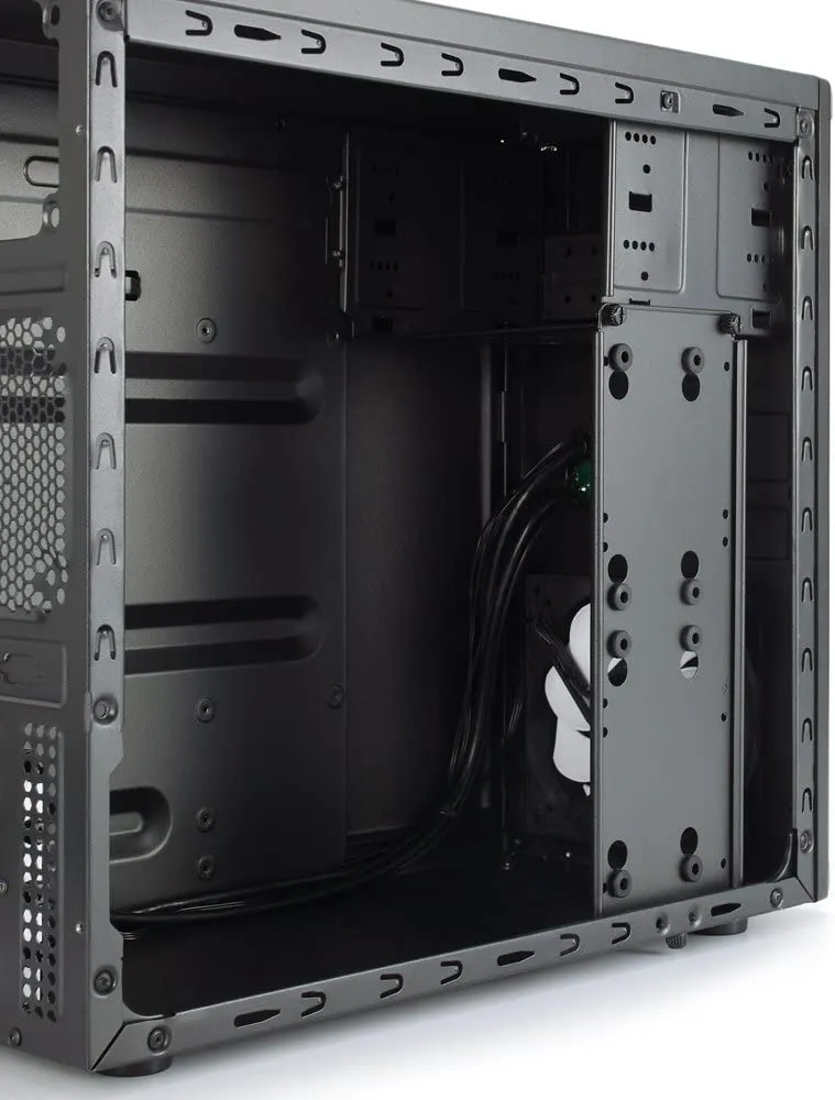 Fractal Design Core 1100 PC Case, Micro-ATX, Brushed Aluminium-look, 350mm GPU Support, No Fans, USB 3.0