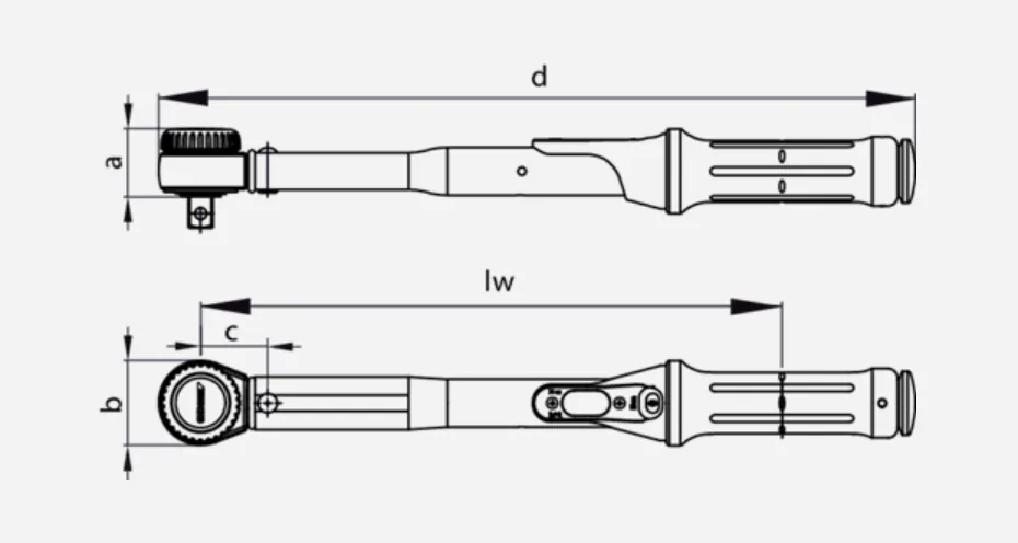 Gedore Torque Wrench TORCOFIX K 3/4" Square Drive 250-850Nm