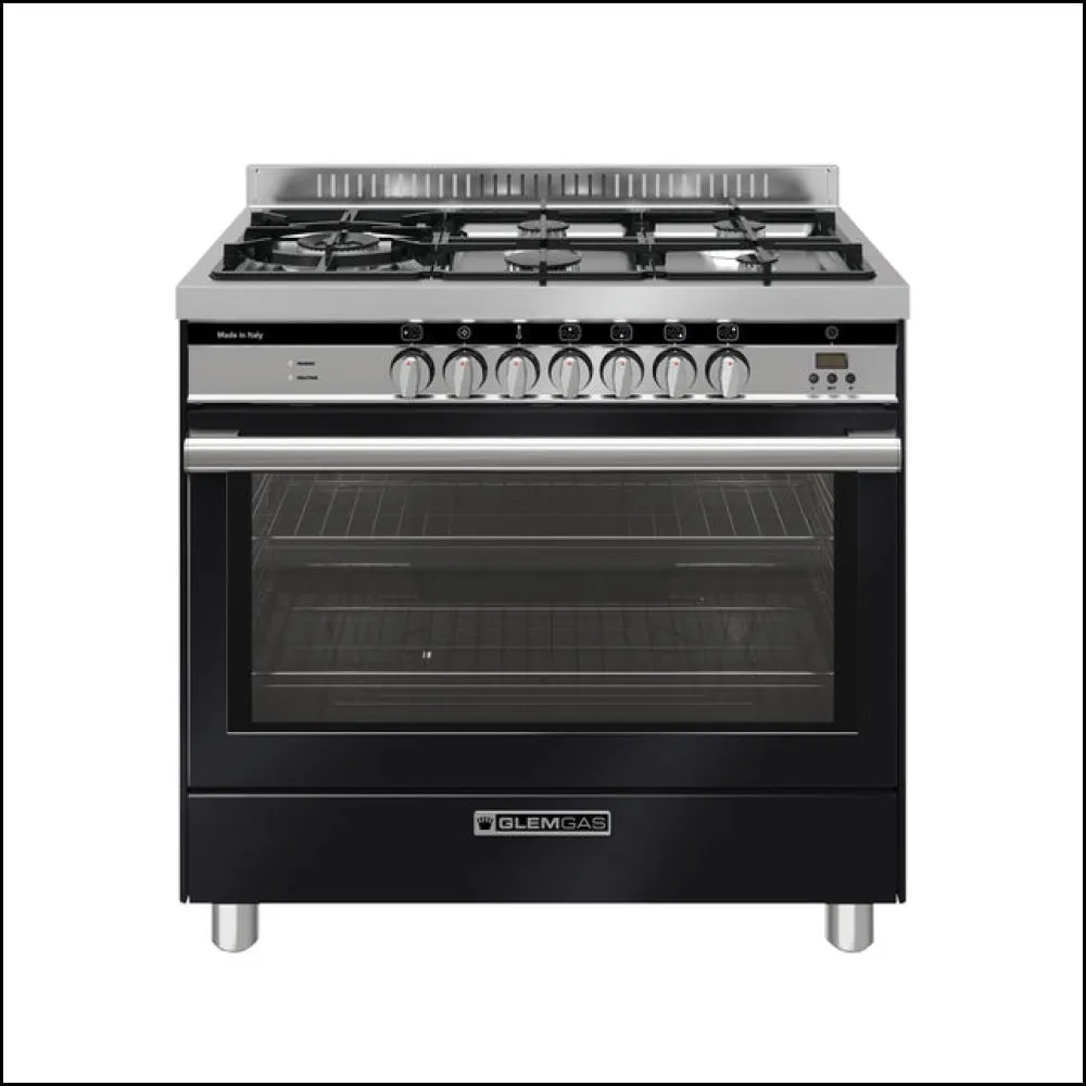 Glem GS965GEN Black & Steel 90cm Dual Fuel Stove with Air Fryer - Special Order