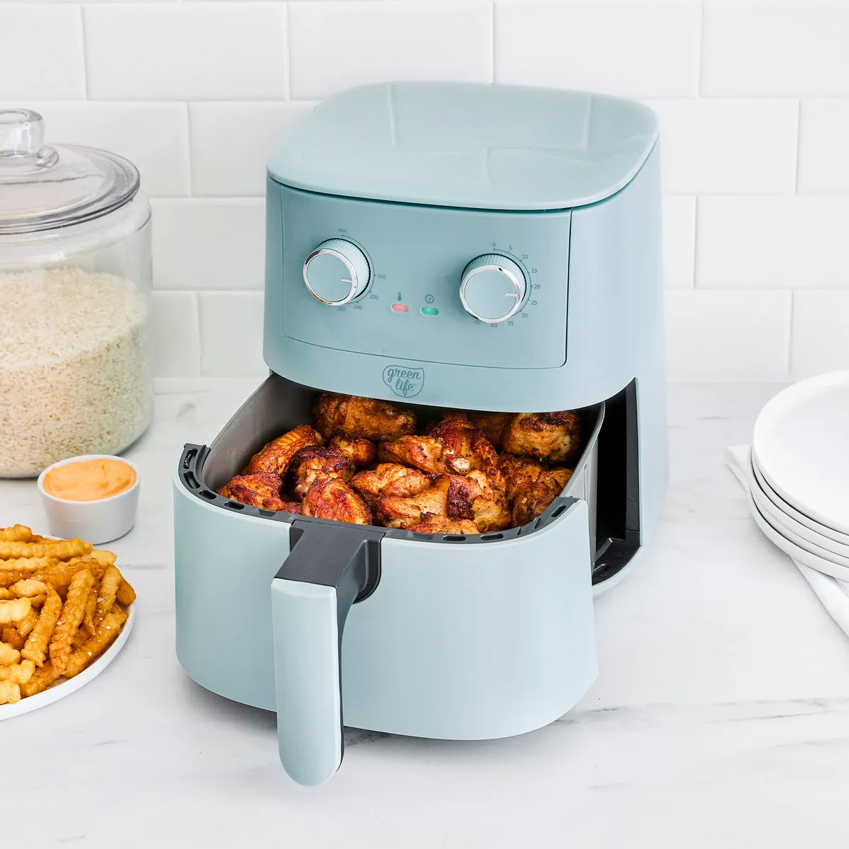 GreenLife 4.5-Quart EZ Air Fryer | Blue Haze