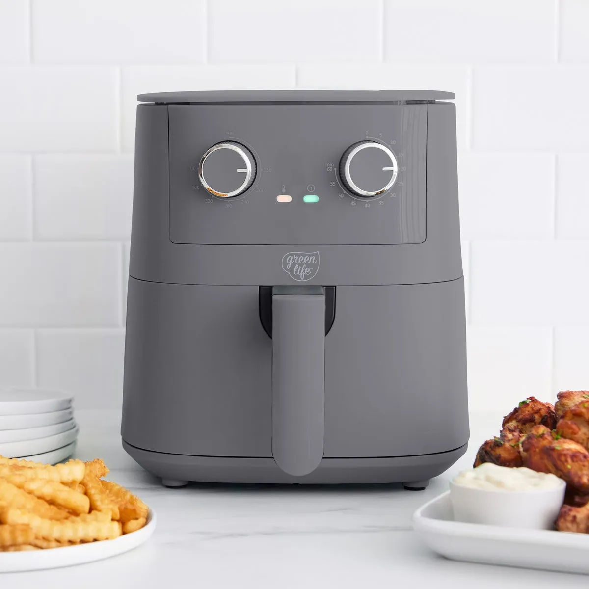 GreenLife 4.5-Quart EZ Air Fryer | Graphite