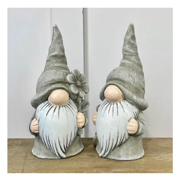 Grey Gnome Ornament - Shovel 12862