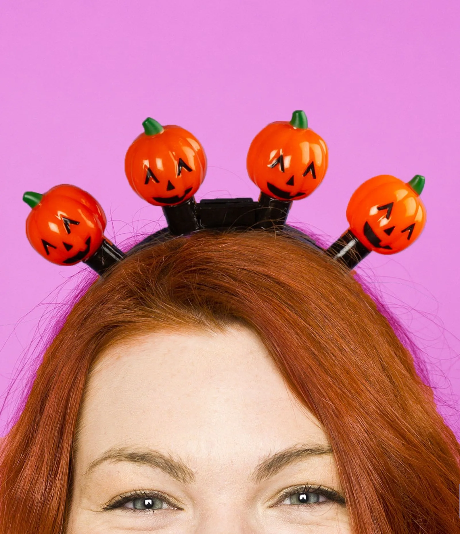 Halloween Jumbo Light Up Pumpkin Headband