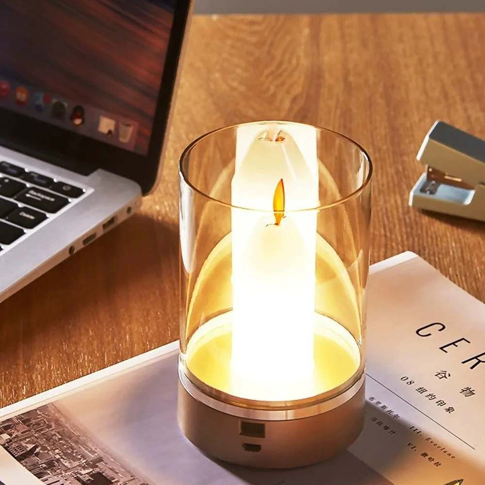 Hand Sweep Motion Candle Light Simulation Lamp- USB Charging