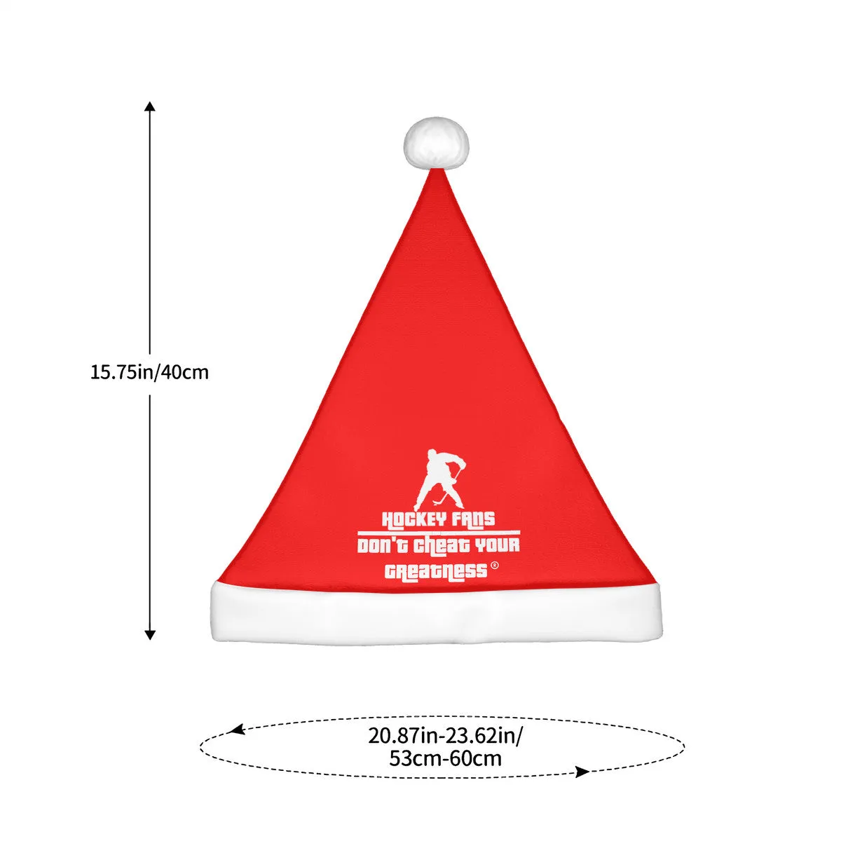 Hockey Fans Adult Plush Christmas Hat