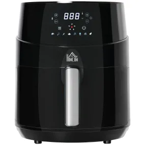 HOMCOM Air Fryer 1500W 4.5L with Digital Display Timer for Low Fat Cooking