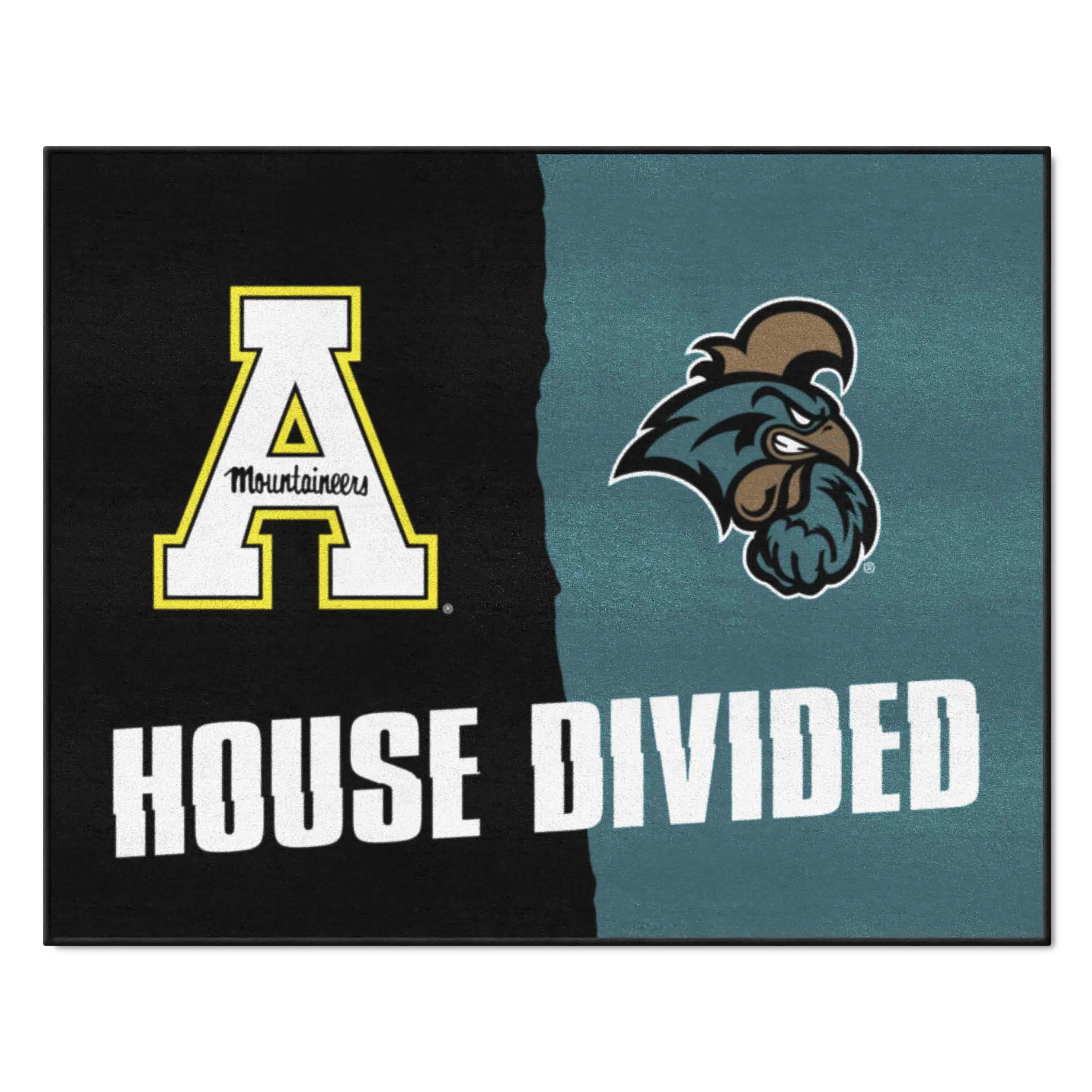 House Divided - Appalachian State / Coastal Carolina House Divided Rug - 34 in. x 42.5 in.