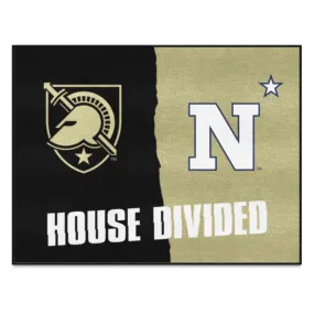 House Divided - Army West Point / Naval Academy  House Divided Rug - 34 in. x 42.5 in.