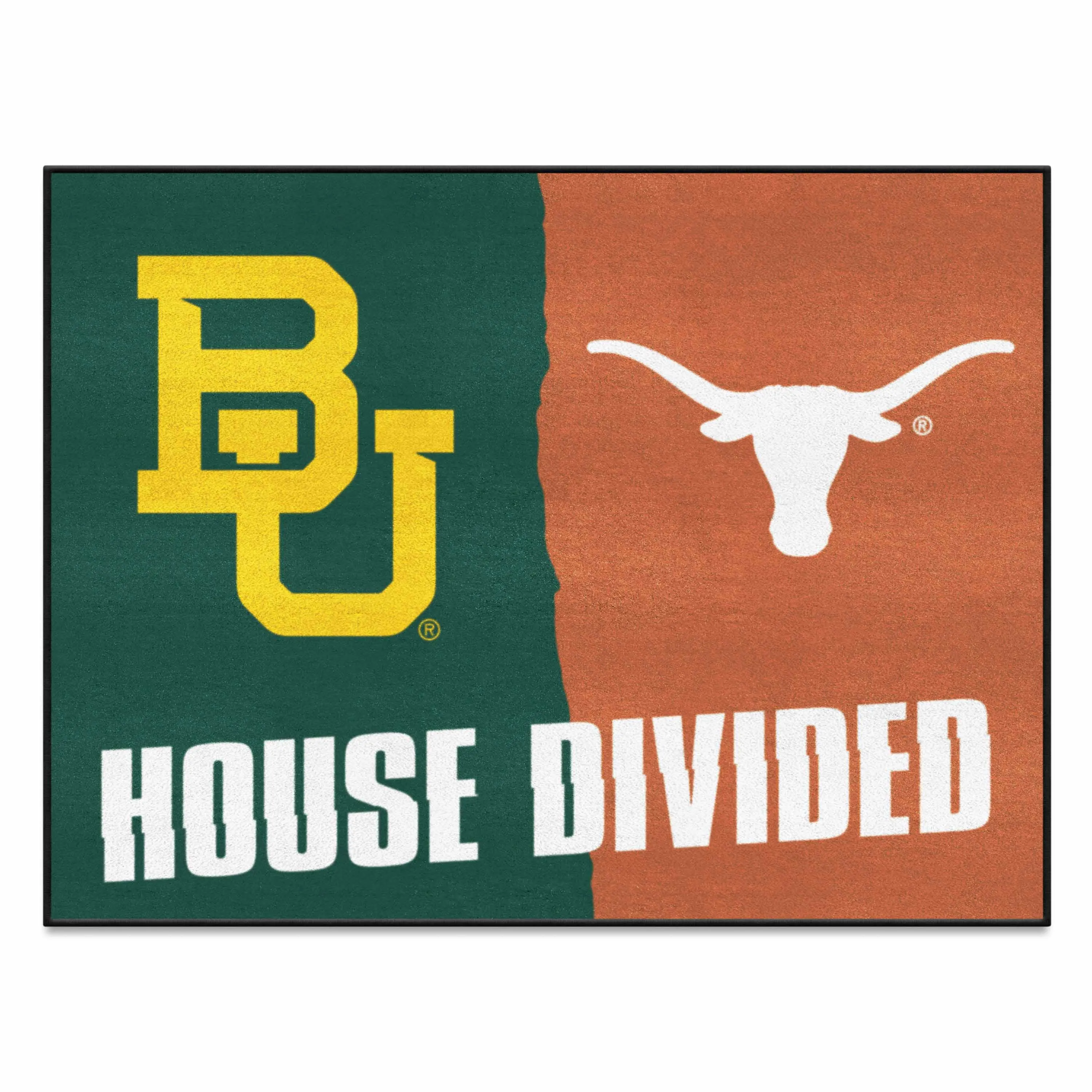 House Divided - Baylor / Texas House Divided House Divided Rug - 34 in. x 42.5 in.