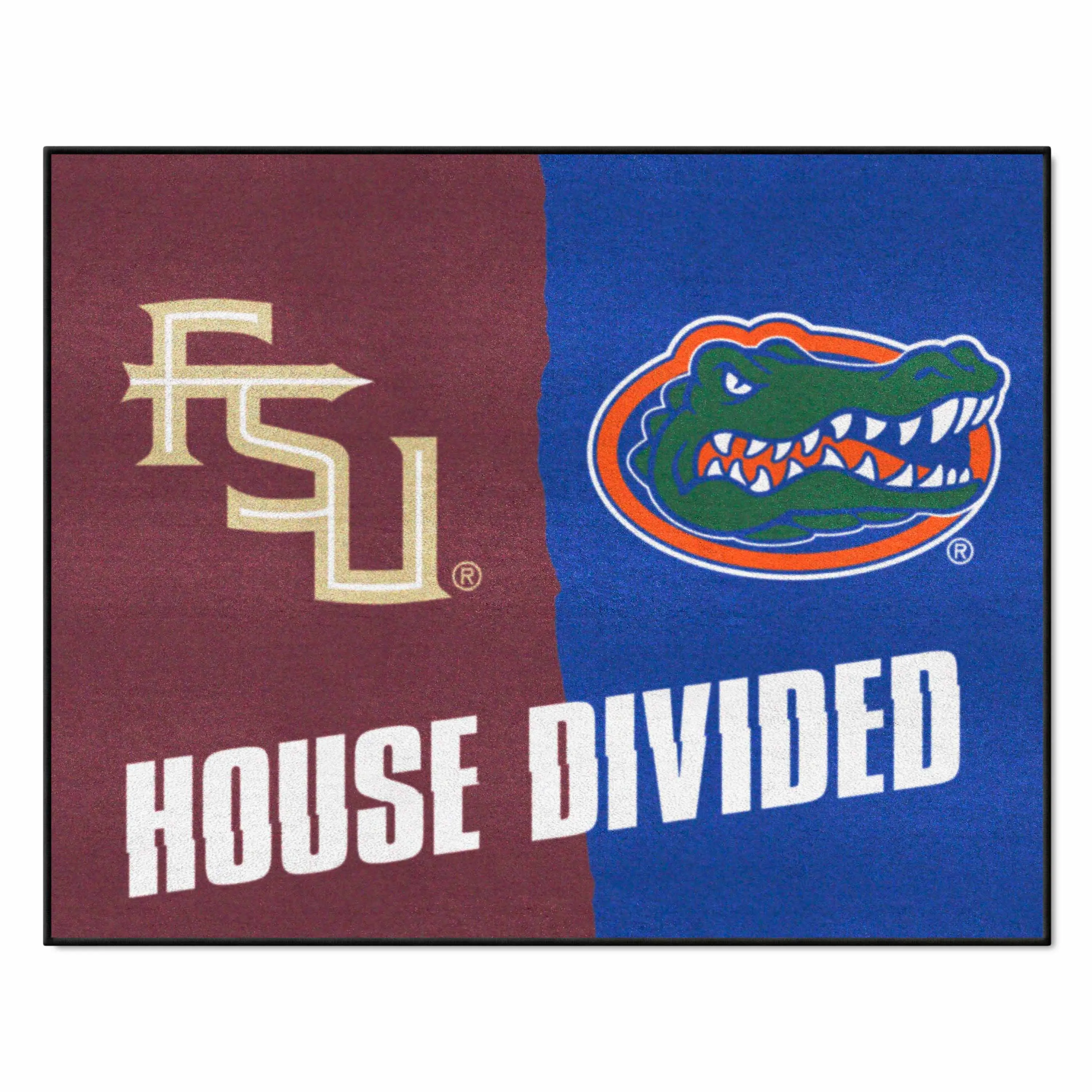 House Divided - Florida State / Florida House Divided House Divided Rug - 34 in. x 42.5 in.