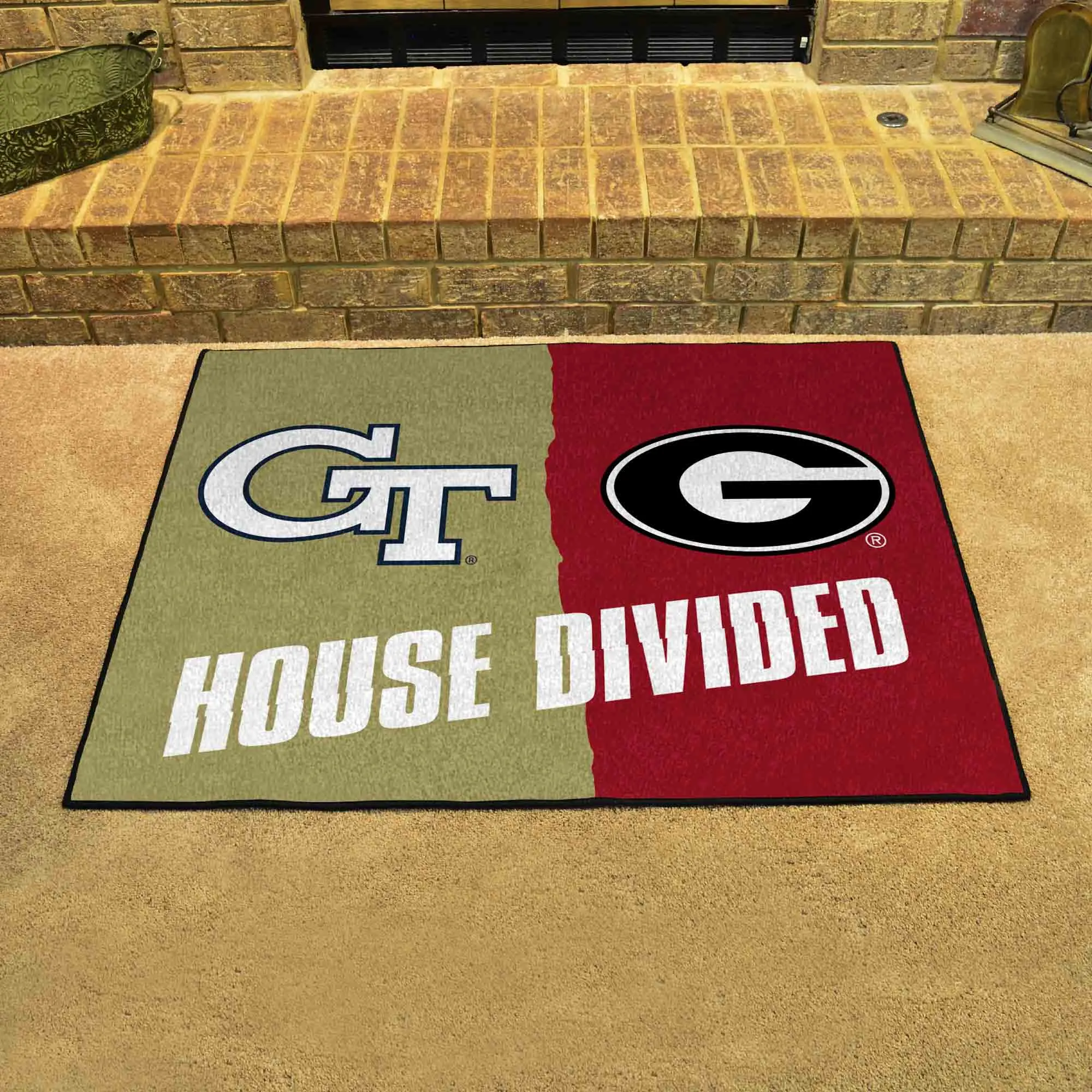 House Divided - Georgia Tech / Georgia House Divided House Divided Rug - 34 in. x 42.5 in.