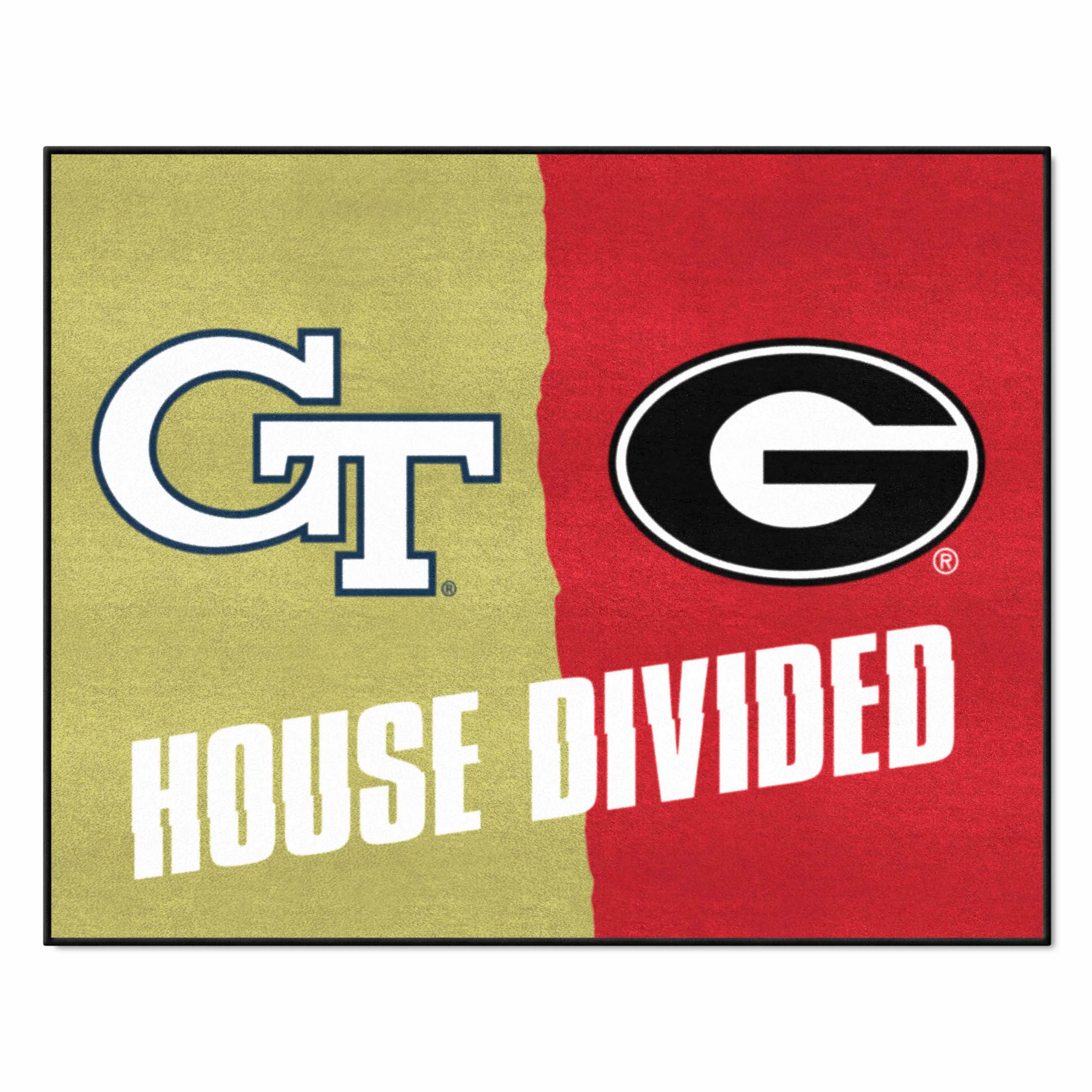 House Divided - Georgia Tech / Georgia House Divided House Divided Rug - 34 in. x 42.5 in.