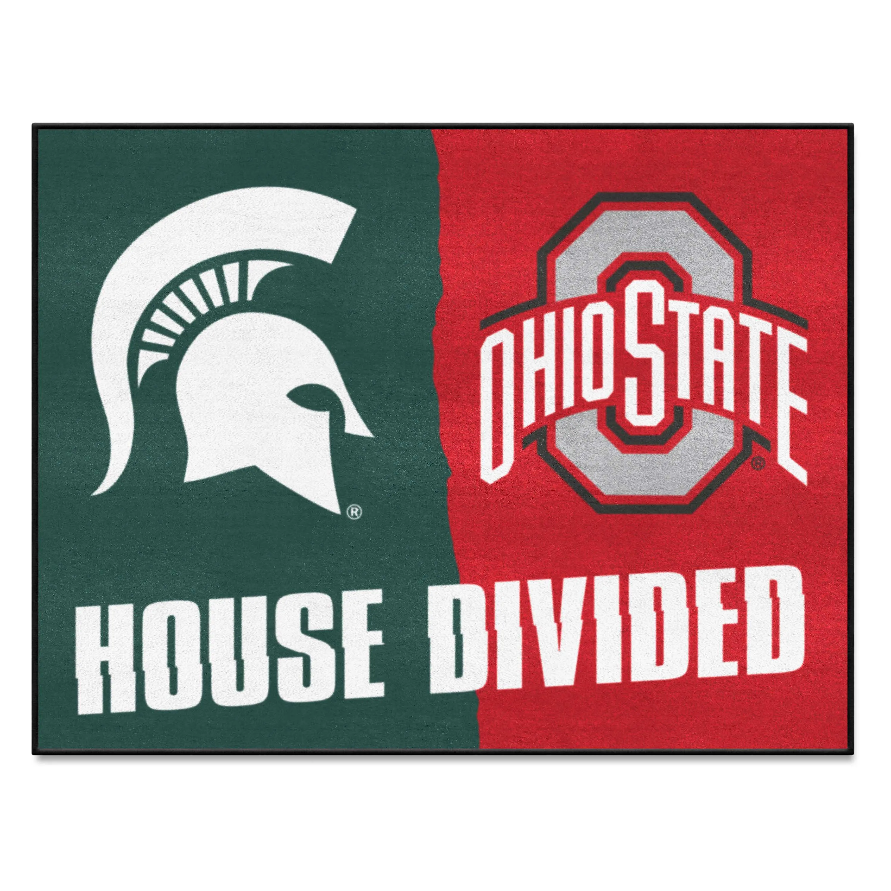 House Divided - Michigan State / Ohio State House Divided House Divided Rug - 34 in. x 42.5 in.