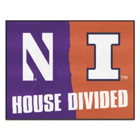 House Divided - Northwestern / Illinois House Divided House Divided Rug - 34 in. x 42.5 in.