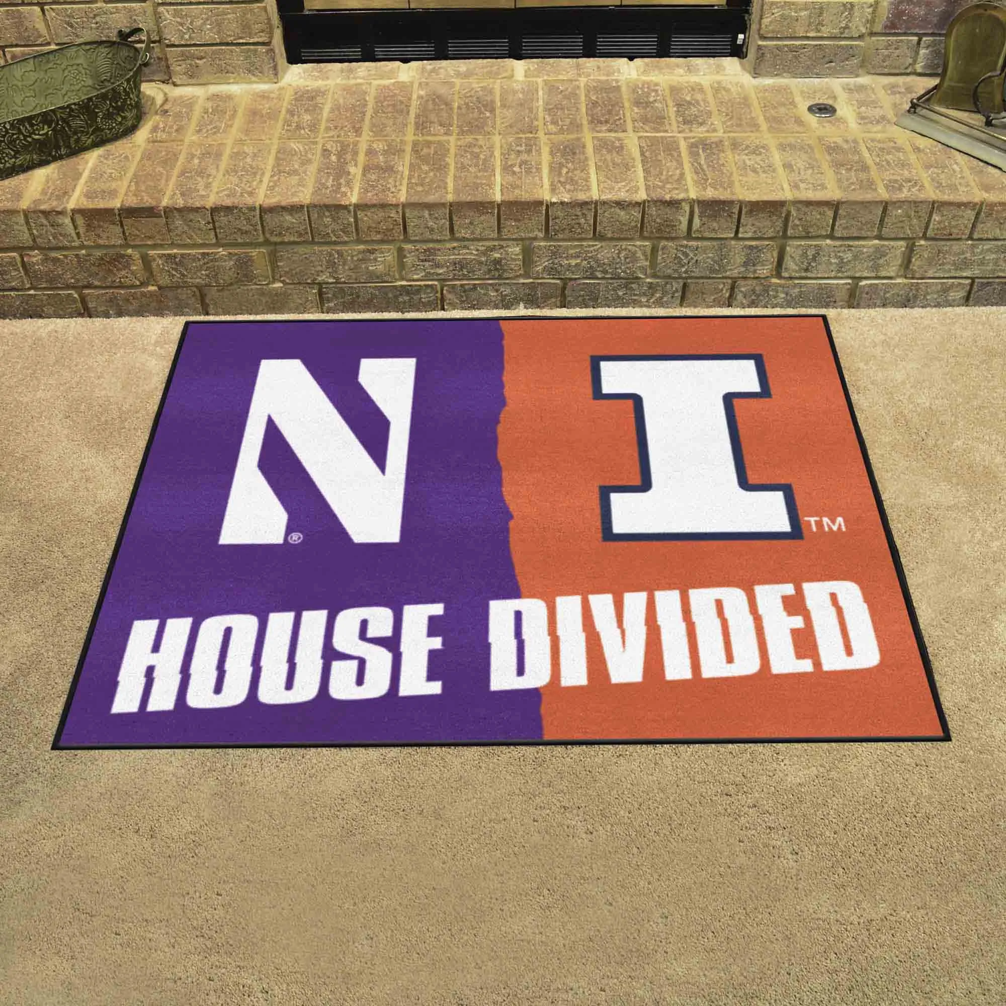 House Divided - Northwestern / Illinois House Divided House Divided Rug - 34 in. x 42.5 in.