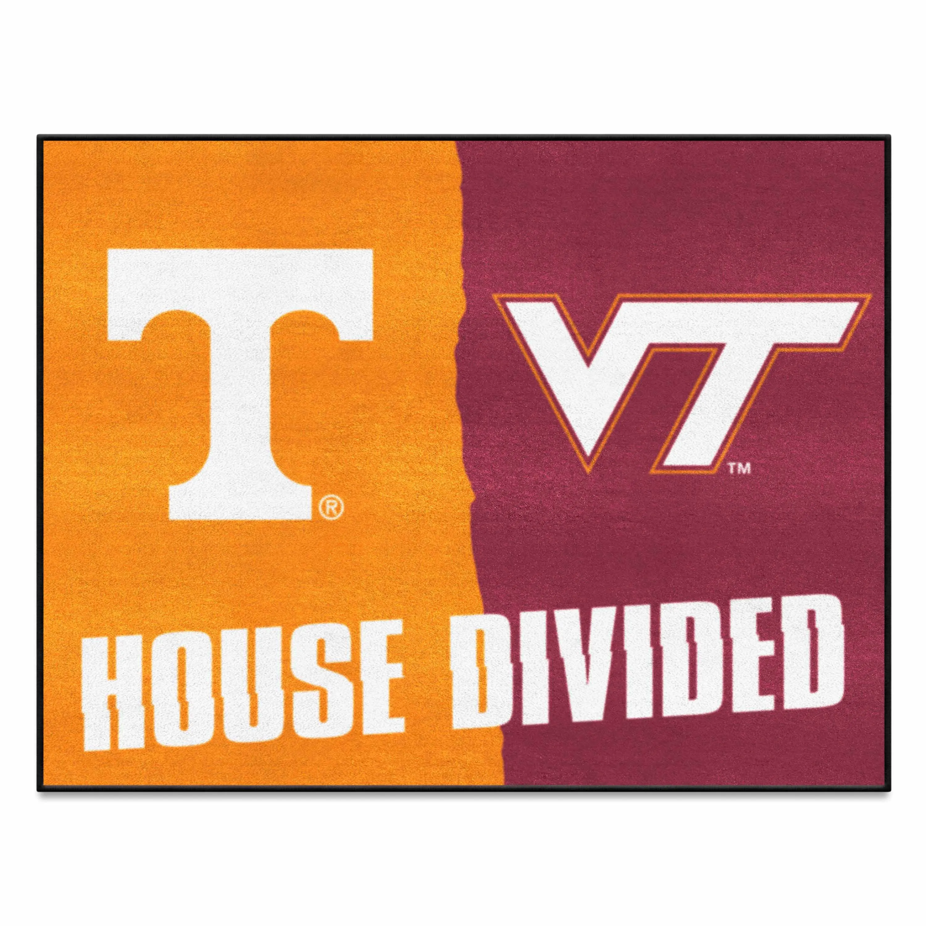 House Divided - Tennessee / Virginia Tech House Divided House Divided Rug - 34 in. x 42.5 in.