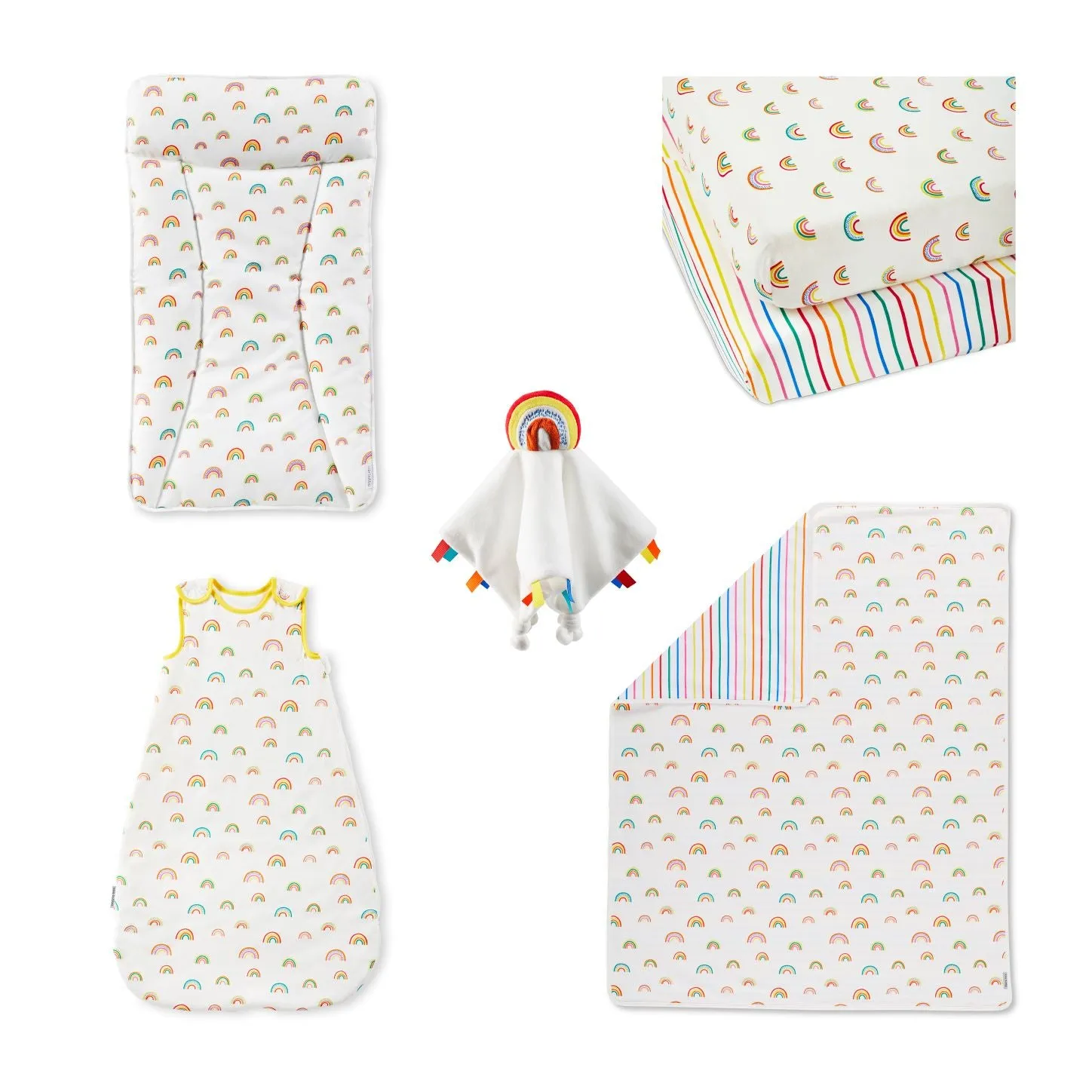 Ickle Bubba Rainbow Dreams 6pc Nursery Starter Bedding Set