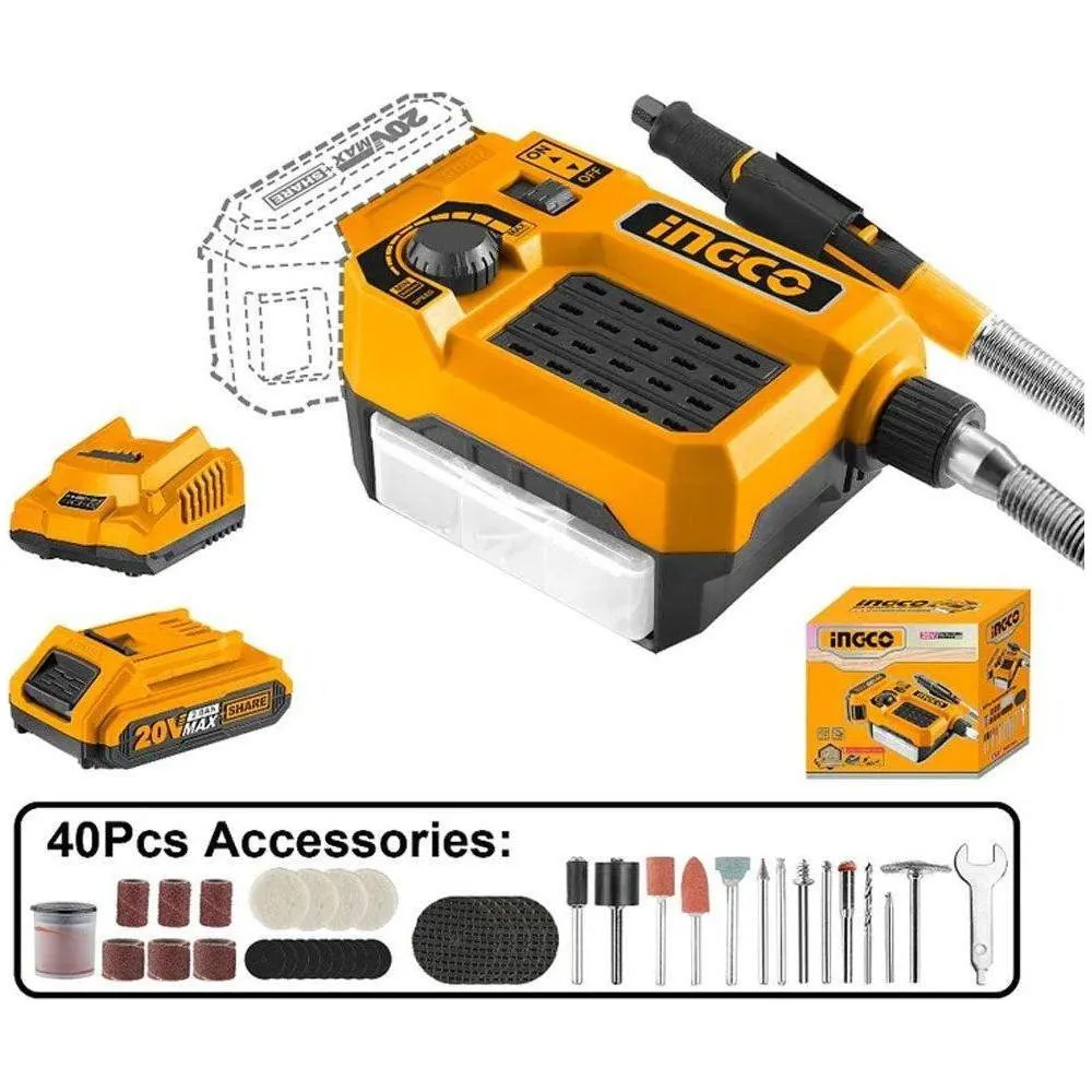 Ingco CMGLI2001 Cordless Li-Ion Die Grinder 20V (Bare)