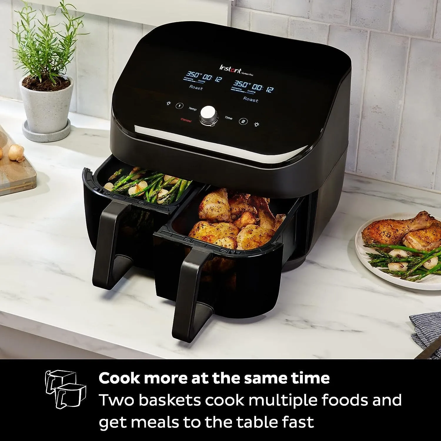 Instant Pot Vortex Plus XL 8-quart Dual Basket Air Fryer Oven (Refurbished)