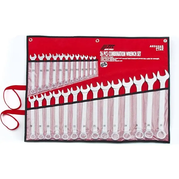 JTC-AE2426S - 26 PCS Master Combination Wrench Set with Roll-up Pouch