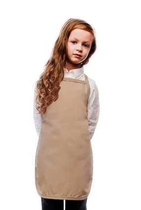 Khaki Kid's Bib Apron (No Pockets)