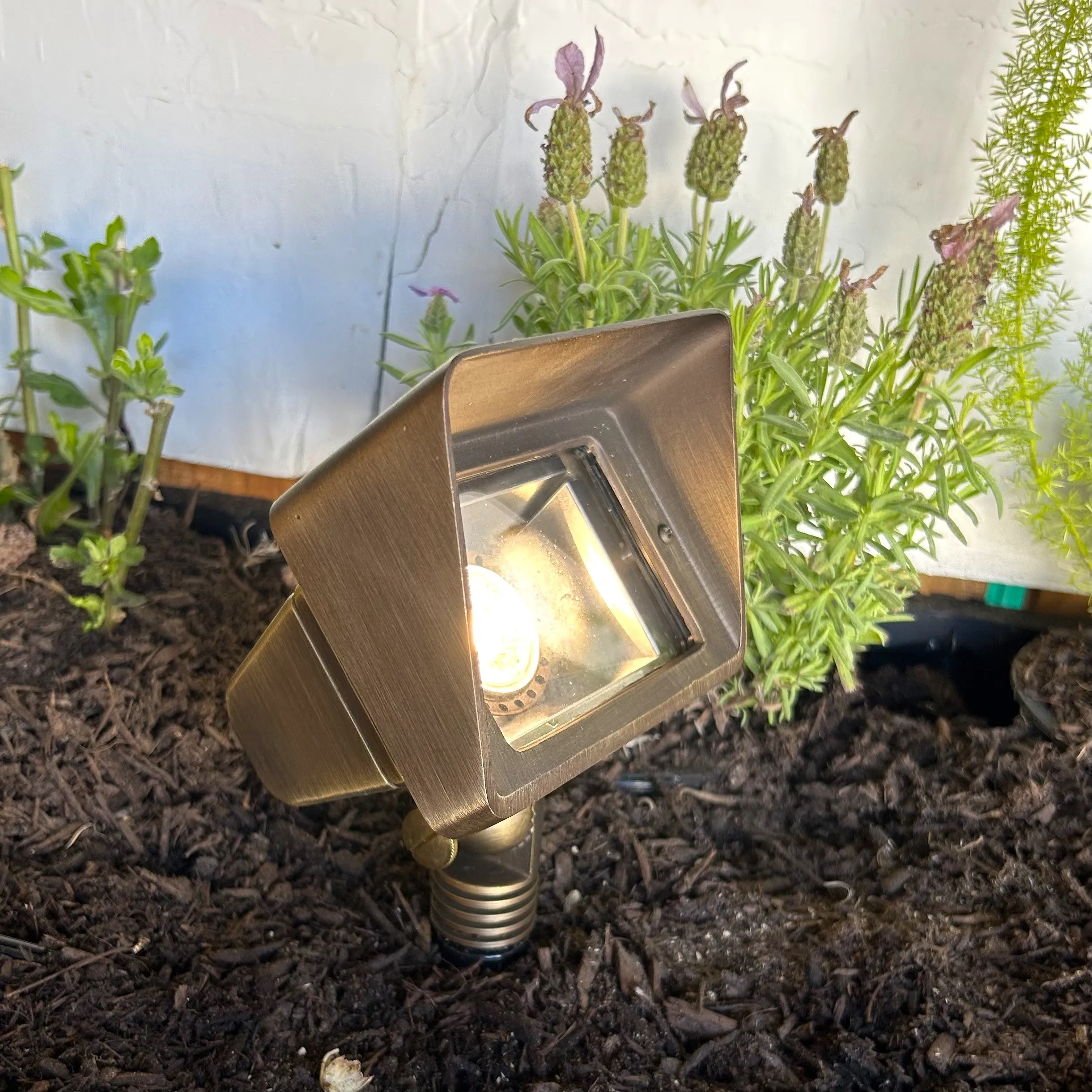 LaGarde Solid Cast Brass Flood Light Natural bronze