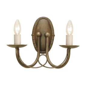 Lambeth Black/Gold Double Wall Light - ID 560