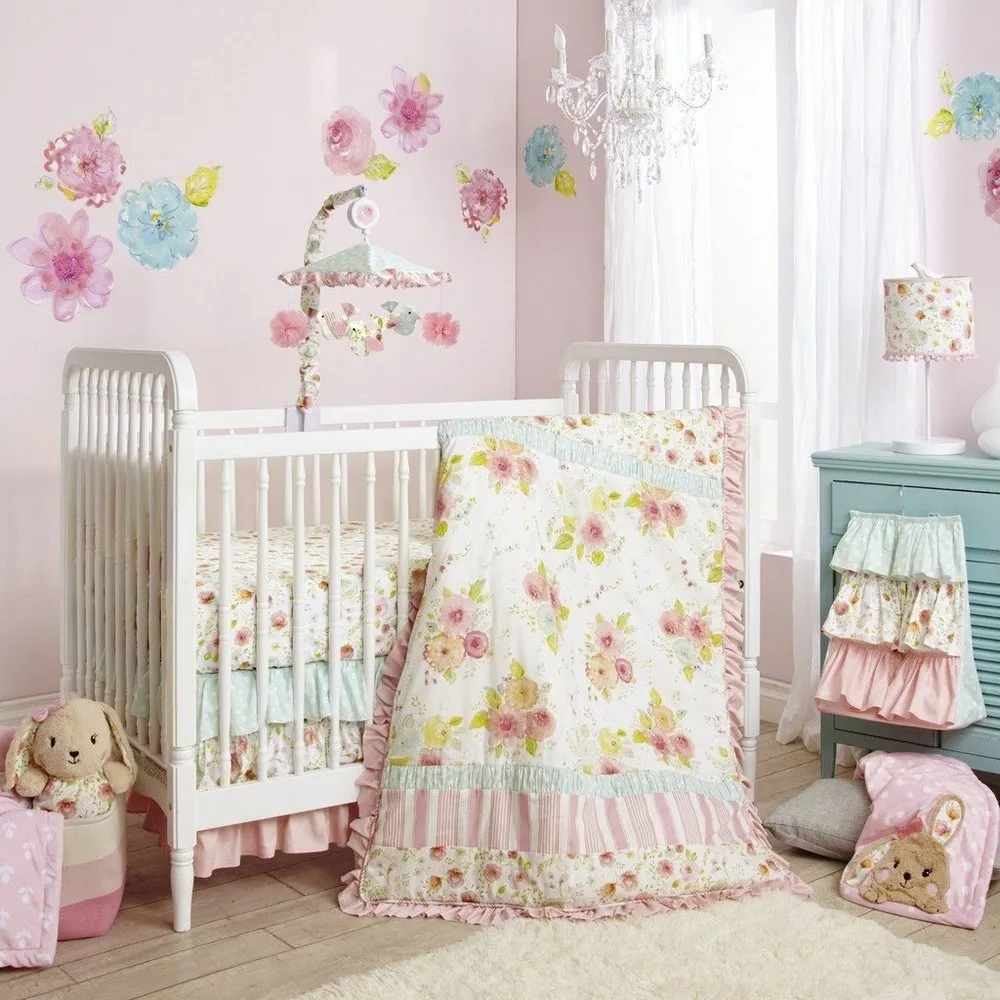 Lambs and Ivy Sweet Spring 4-Piece Crib Bedding Set