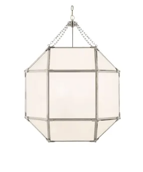 Large Morris Lantern, Polished Nickel