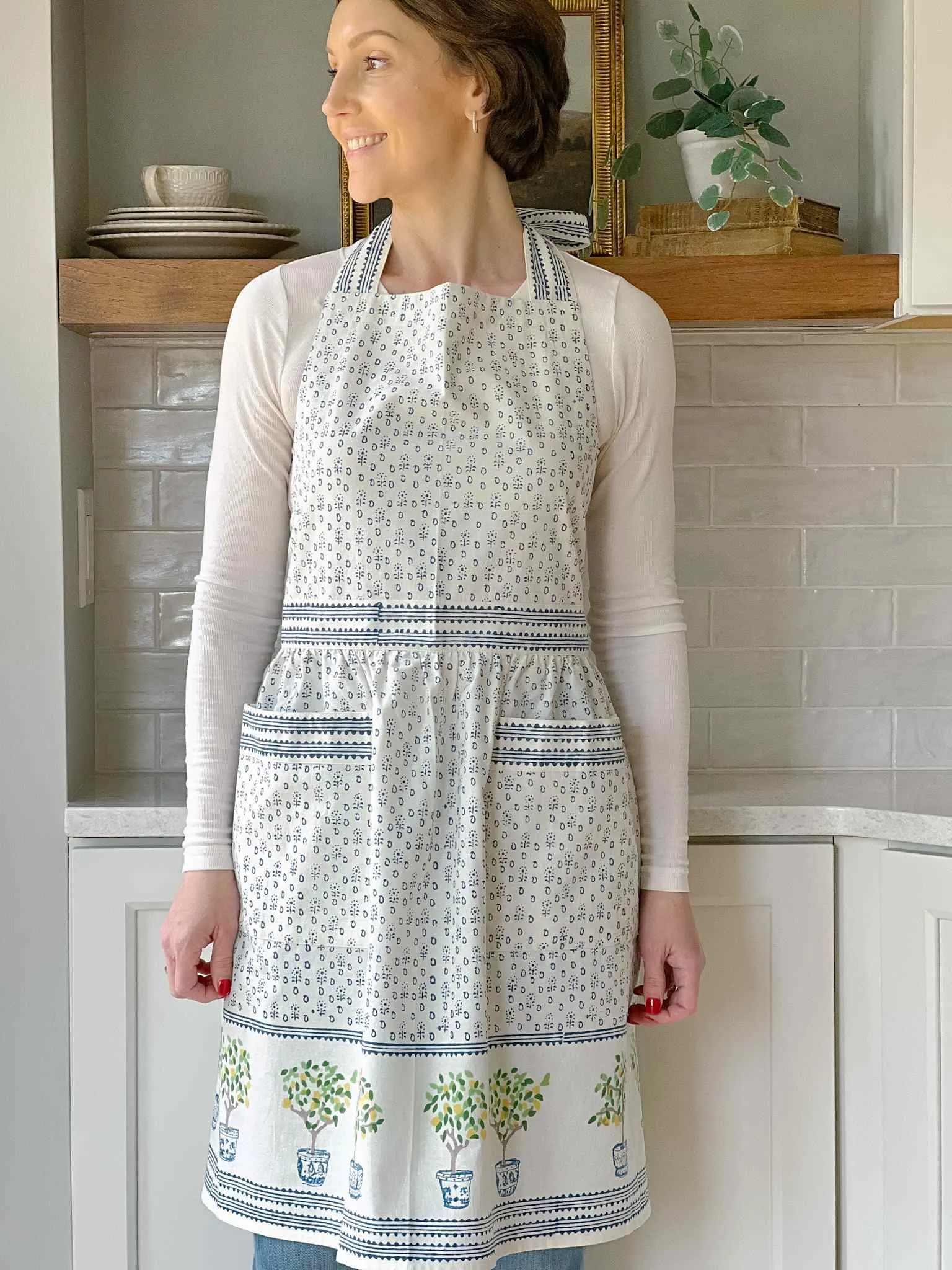 Lemon Topiary Apron