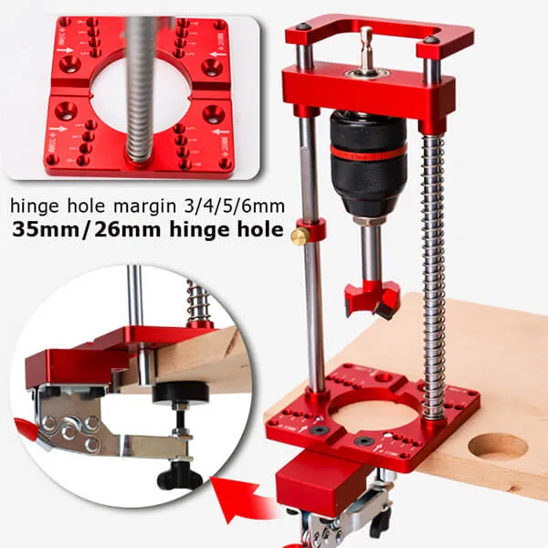 Levoite™ Precision Drill Guide Drill Stand & Concealed Hinge Drill Locator