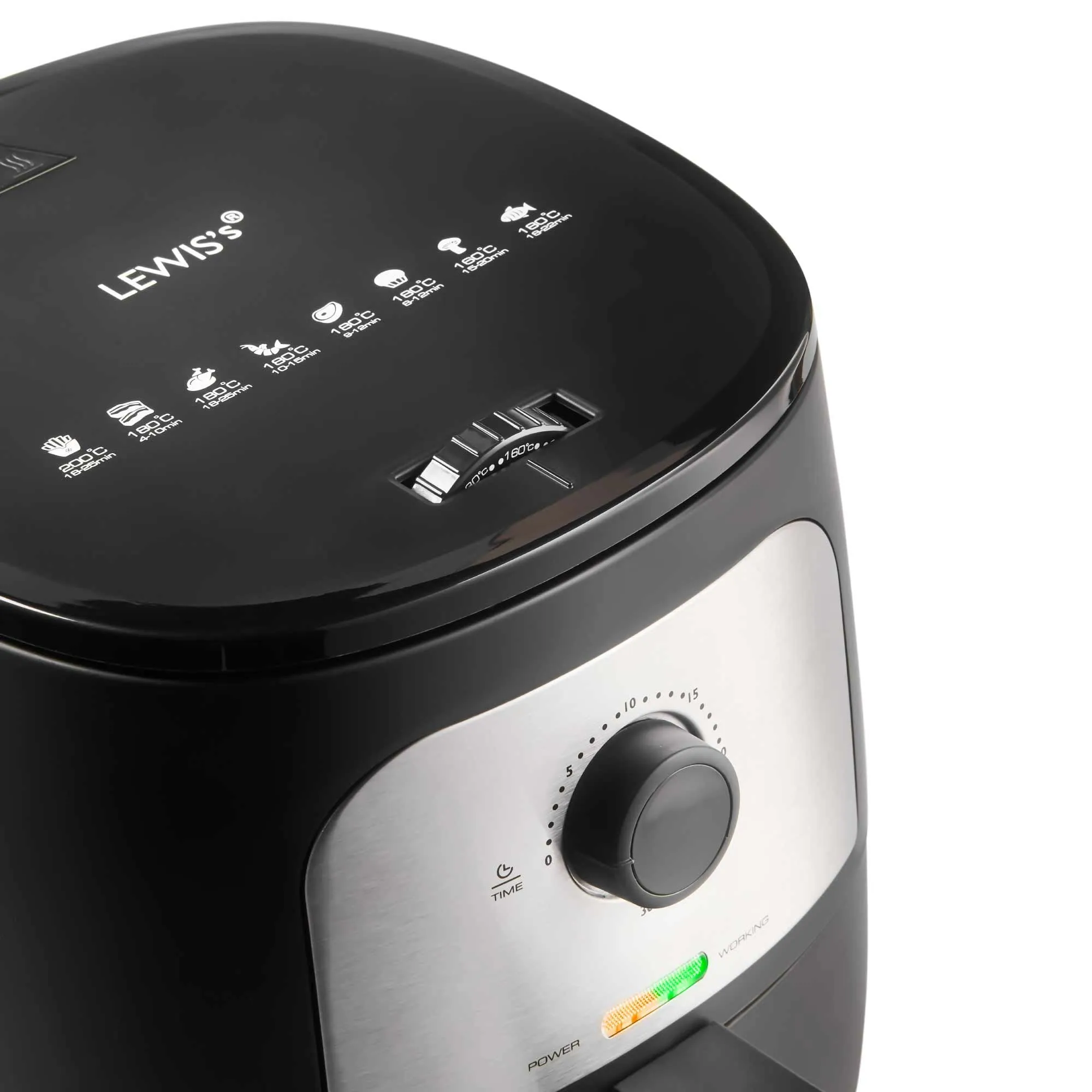 Lewis's Manual Air Fryer 4.3L - Black