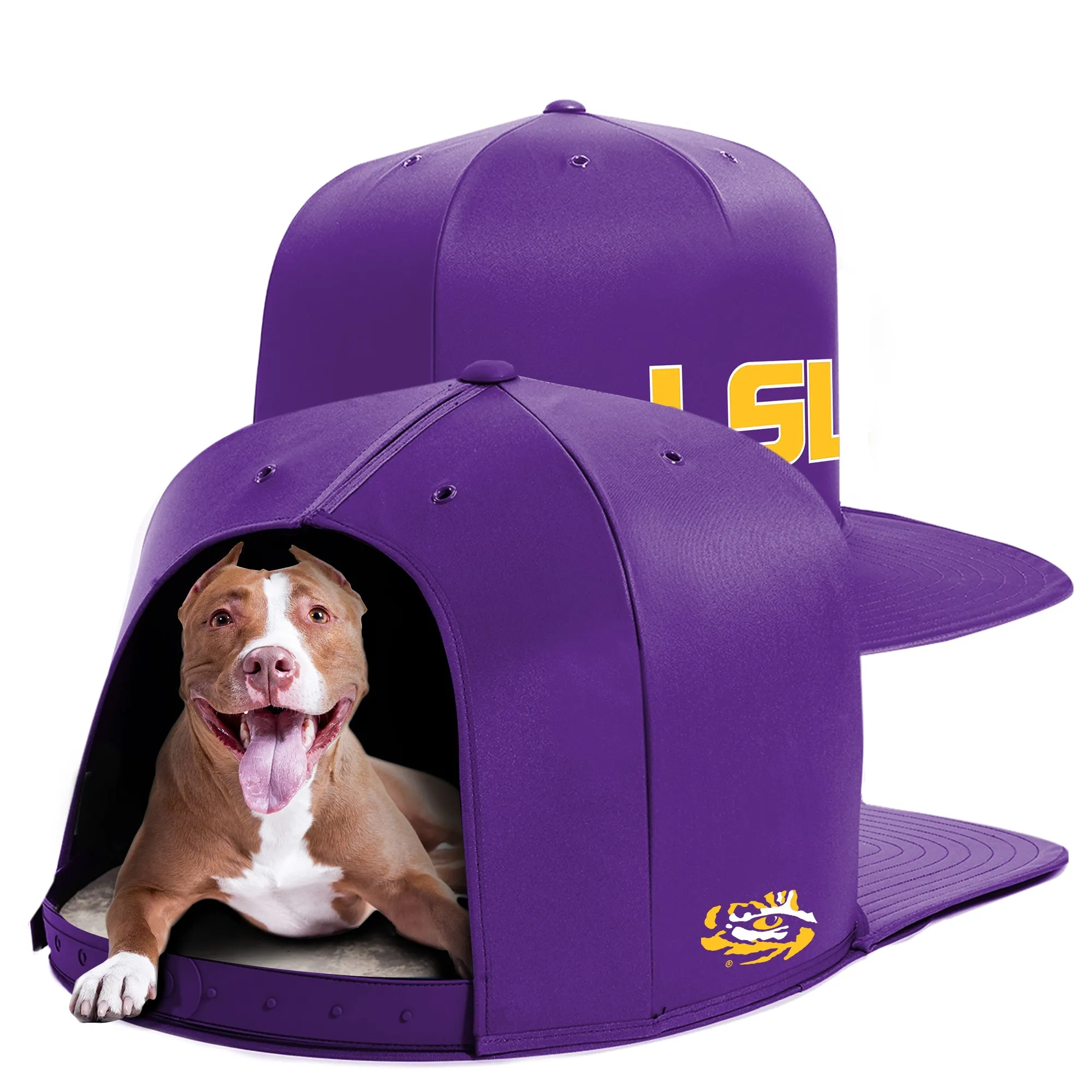 LOUISIANA STATE UNIVERSITY NAP CAP PREMIUM DOG BED