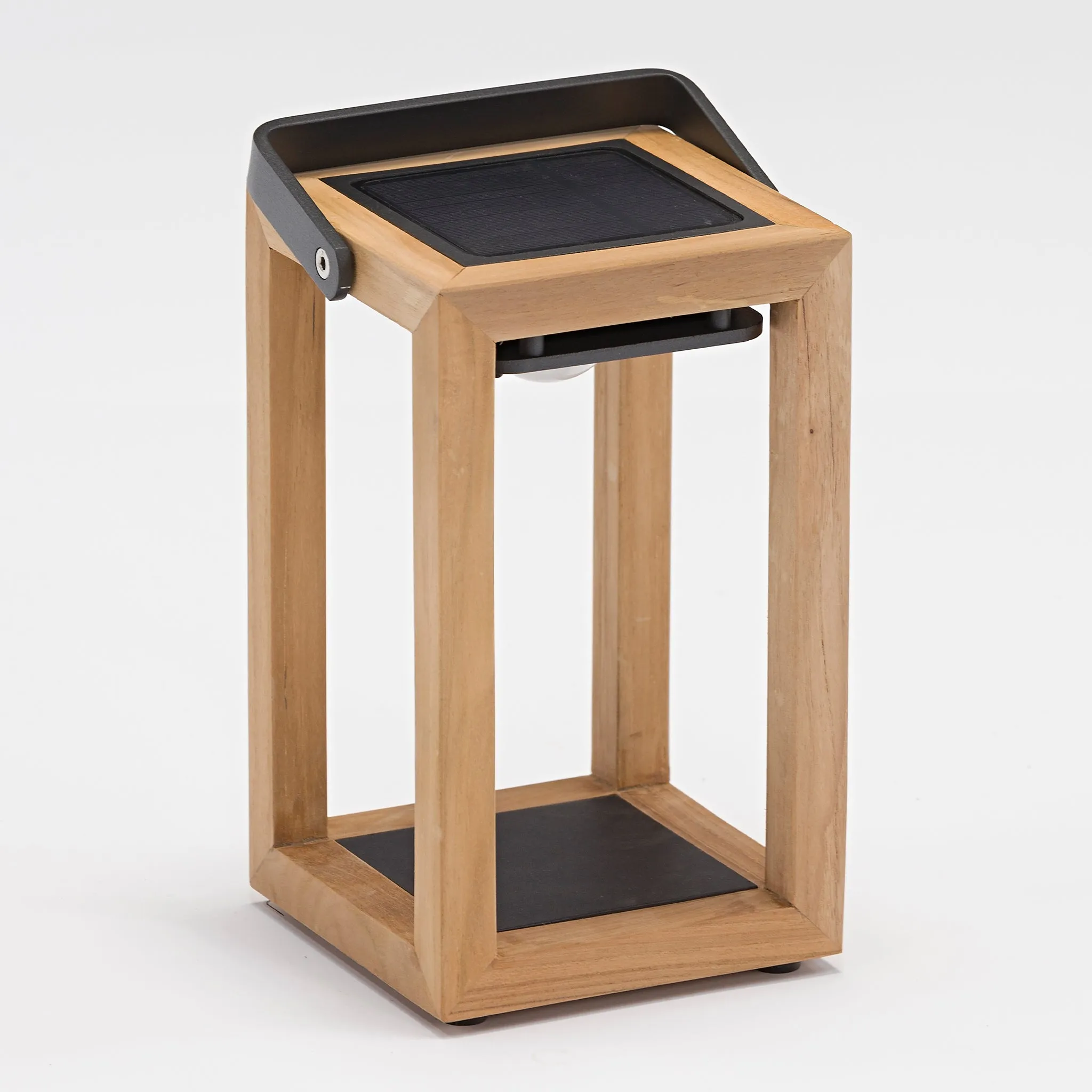 Luxor Table Outdoor and Indoor Solar Lantern In Teak