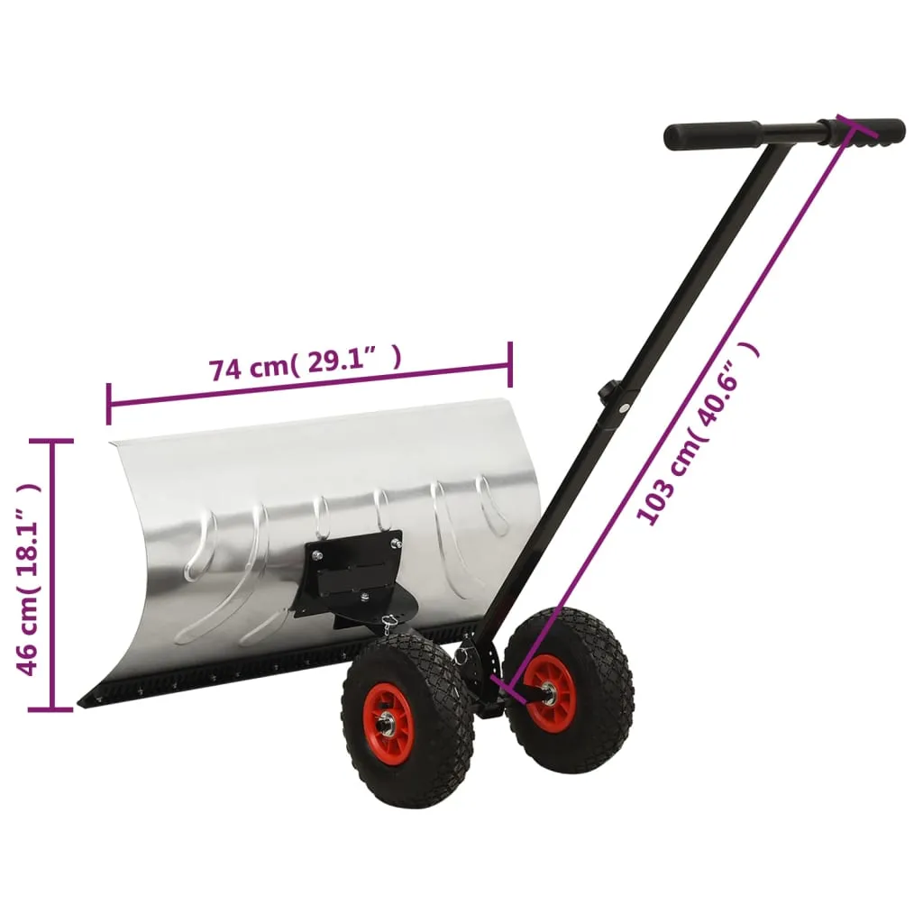 Manual Snow Shovel with Wheels