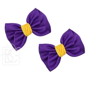 Mini Anne Bows (Set of 2) - Purple/Yellow