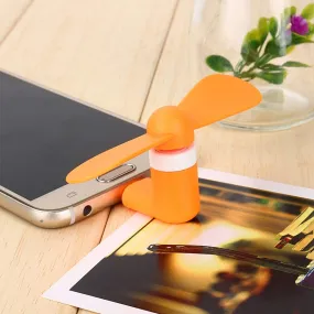 Mini Portable Electric Micro USB Port OTG USB Mobile Phone Fan for All Android Smartphones