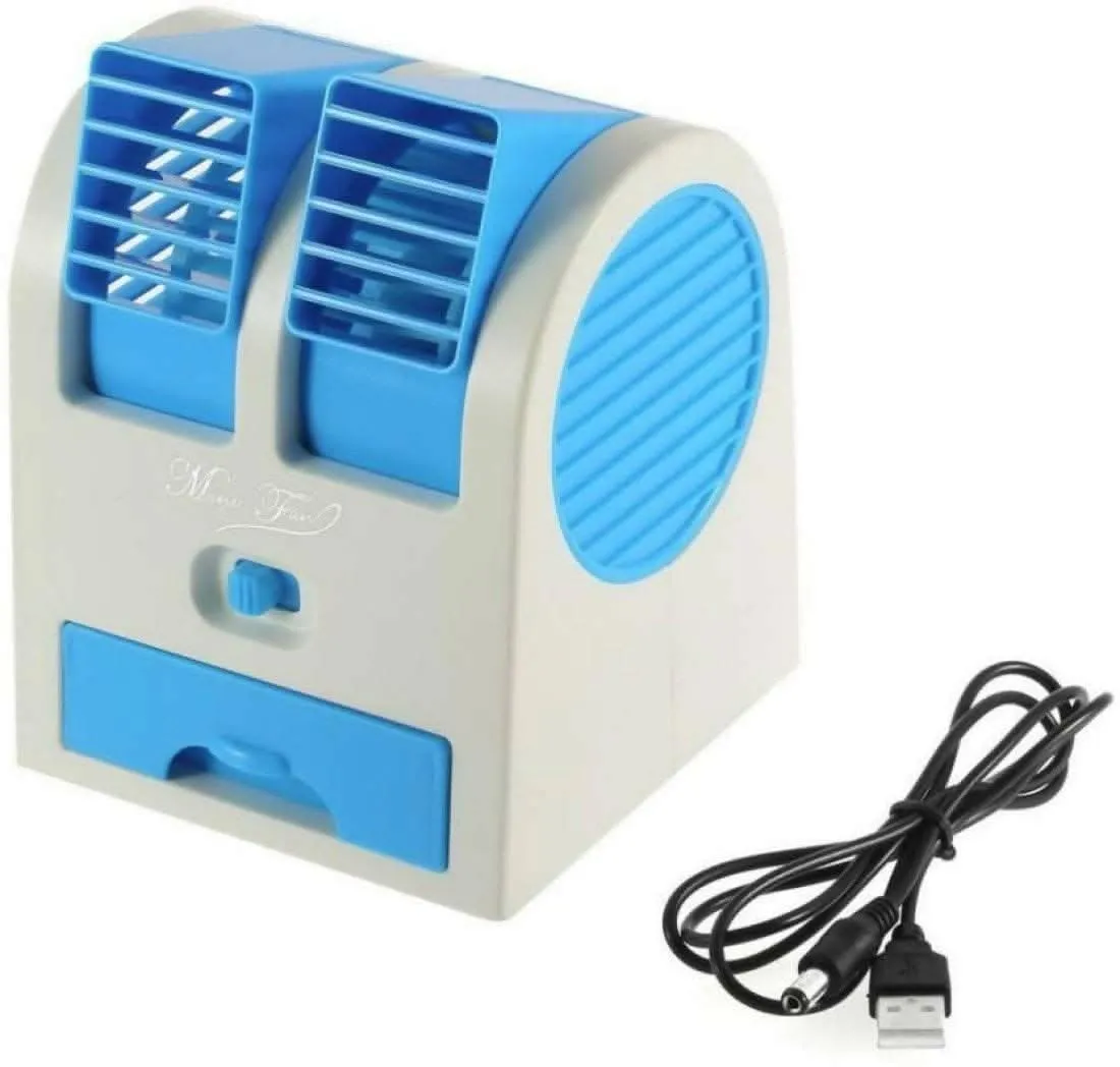 Mini Portable USB Charging Fan (Blue)