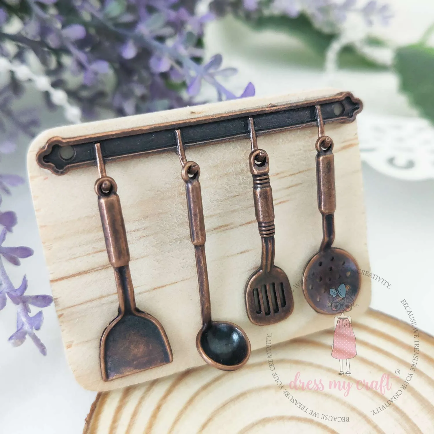 Miniature Kitchen Utensils - Bronze