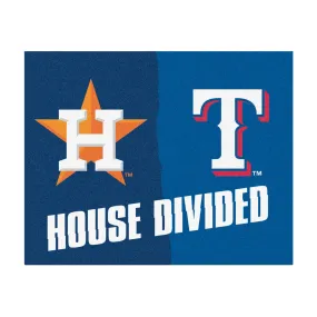 MLB House Divided - Astros / Rangers House Divided Rug - 34 in. x 42.5 in.