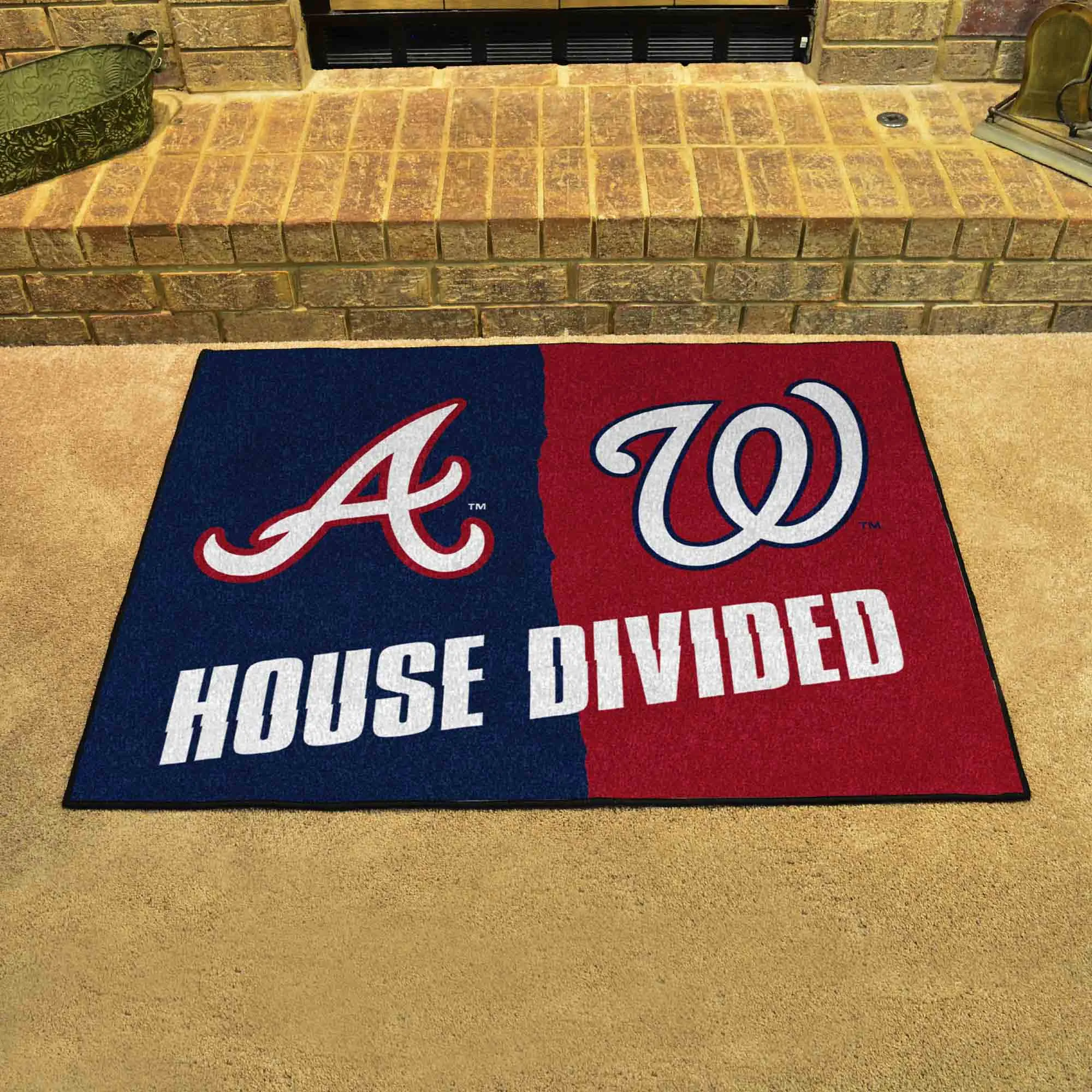 MLB House Divided - Braves / Nationals House Divided Rug - 34 in. x 42.5 in.