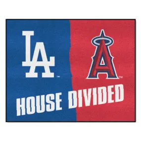 MLB House Divided - Dodgers / Angels House Divided Rug - 34 in. x 42.5 in.