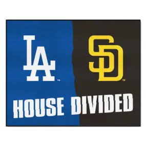 MLB House Divided - Dodgers / Padres House Divided House Divided Rug - 34 in. x 42.5 in.