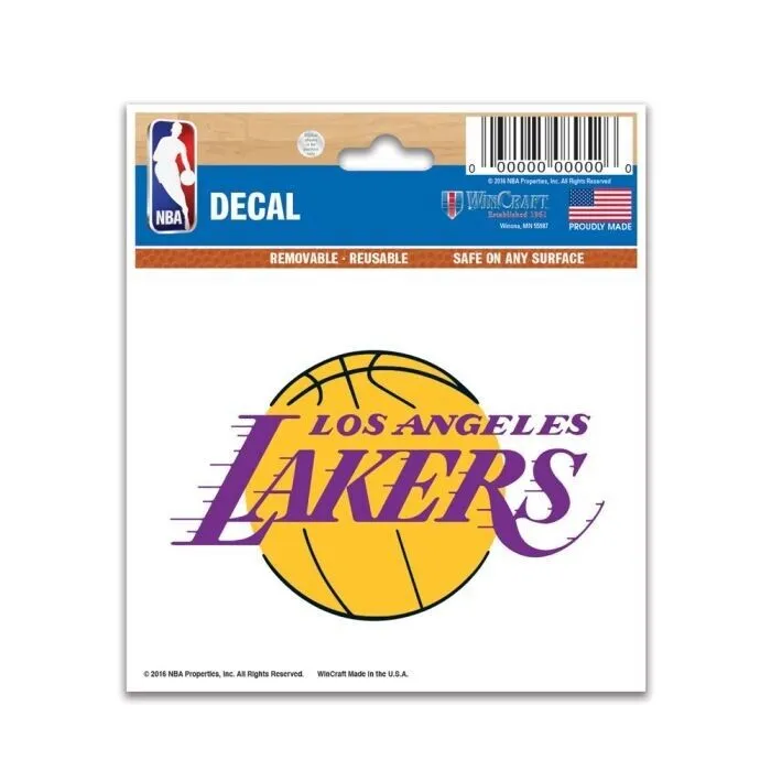 NBA Mini Decal - Los Angeles Lakers - 7.5cm x 9.5cm