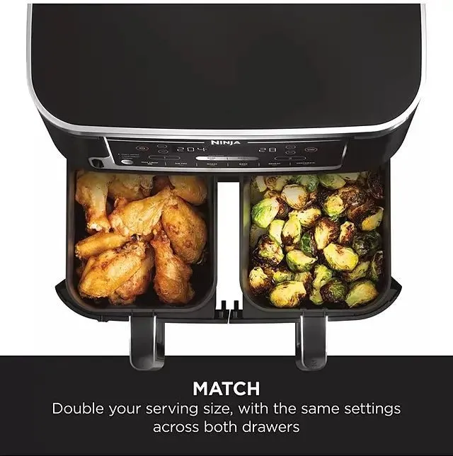 Ninja Foodi MAX AF451UK Dual Zone 9.5 Litre Smart Cook Air Fryer - Black