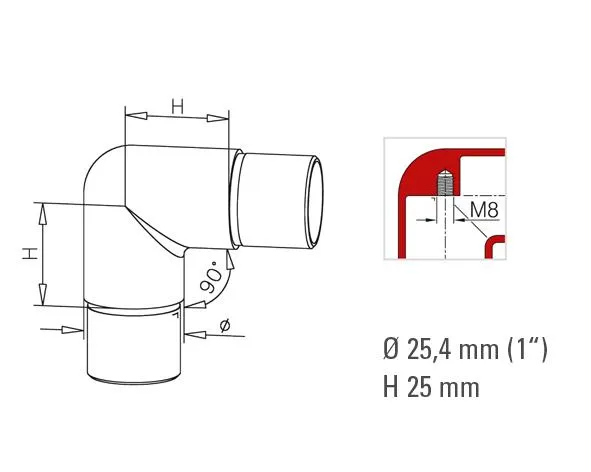 Non-Tarnish Flush Elbow 90 Degree