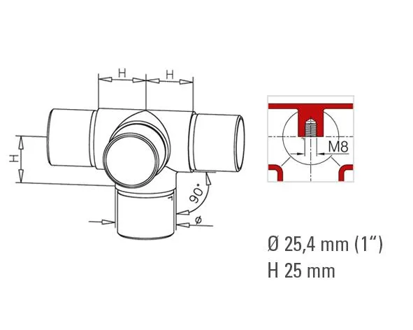 Non-Tarnish Flush Tee   1 Outlet 90 Degree