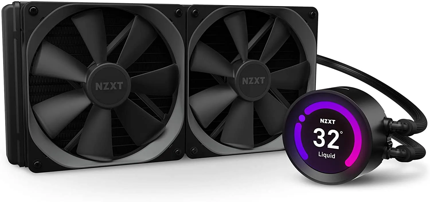 NZXT KRAKEN Z63 Watercooling 280MM (RL-KRZ63-01), AIO RGB CPU Liquid Cooler, Customizable LCD Display, Improved Pump